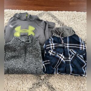Bundle 3 boys sweatshirts size L 14/16